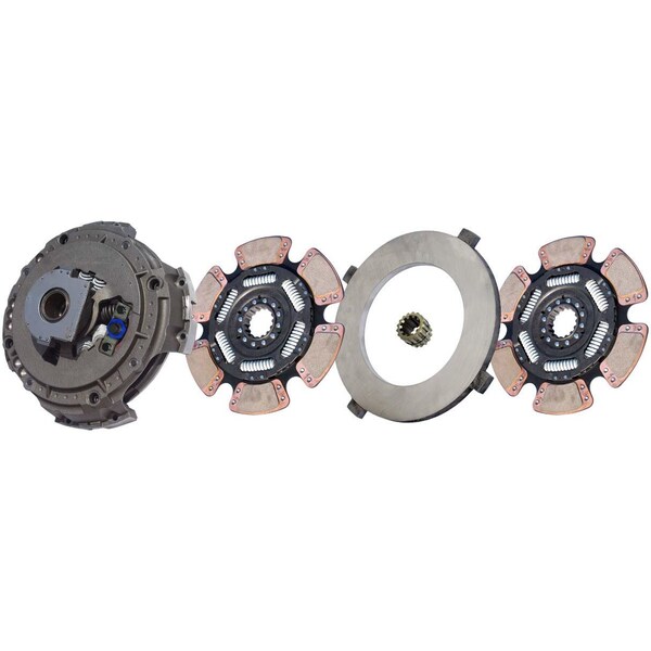 Illinois Auto 15-1/2in. x 2in. Easy Effort Clutch, Two-Plate, 6-Paddle / 6-Spring, 4000 Plate Load / 2050 NMU898-147-6 - main